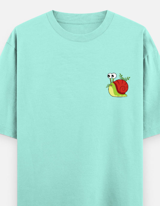 Mint – Snail Spirit Animal Oversized Tee
