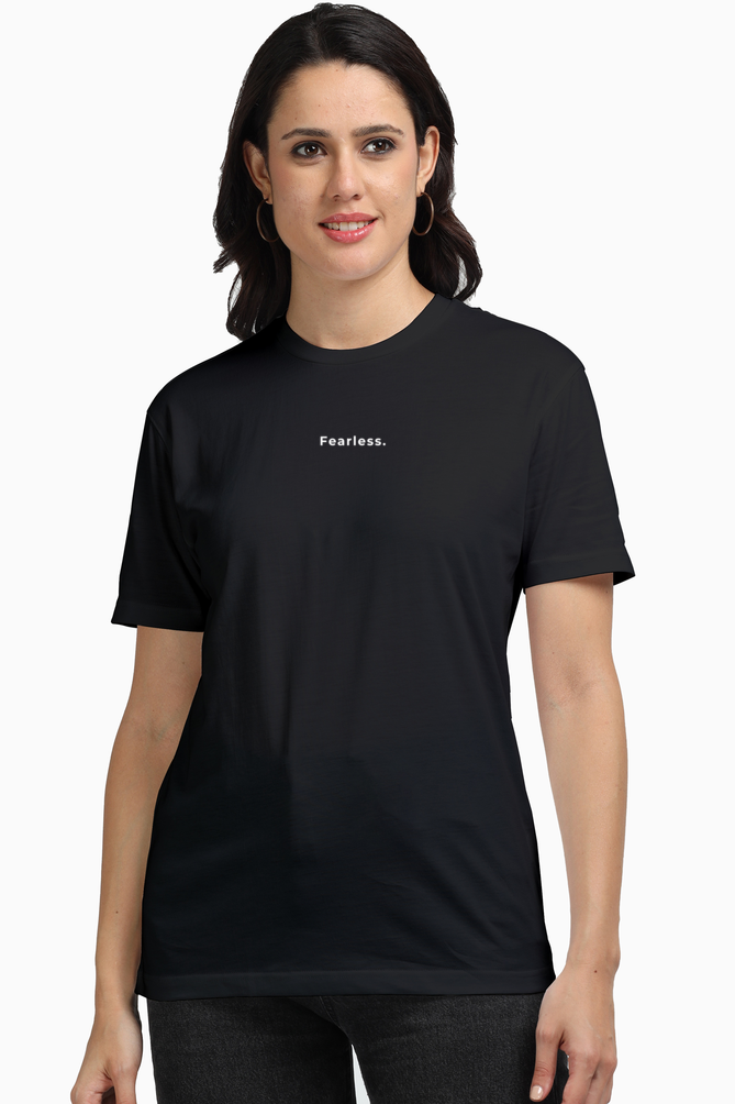 Fearless oversized t-shirt front pocket print — premium drop-shoulder unisex tee | StyleUp.Today
