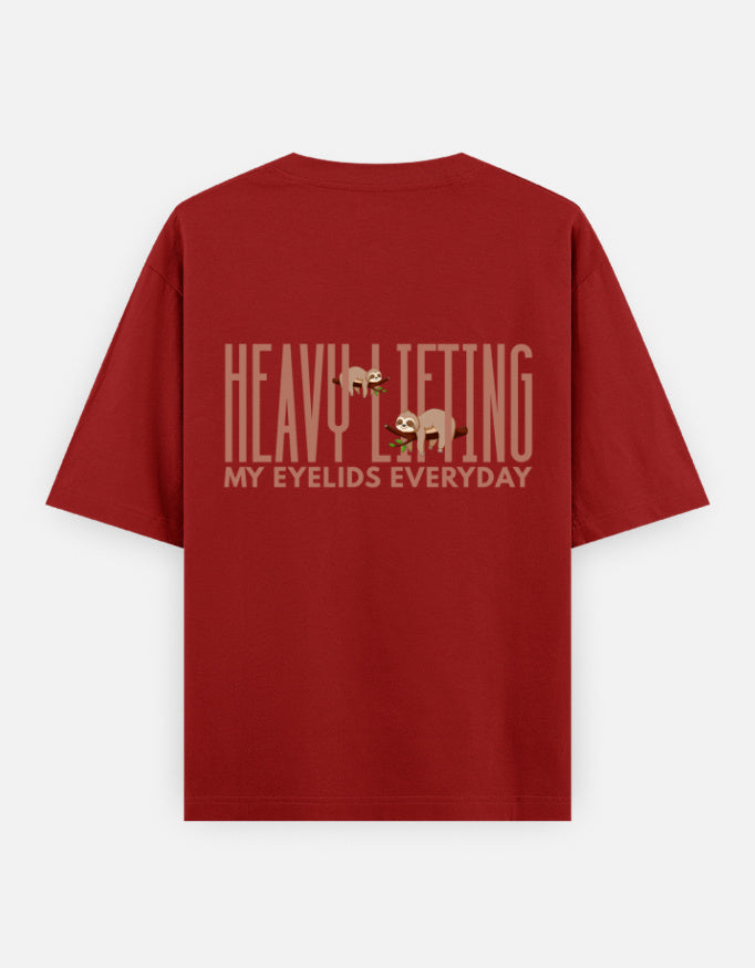 Red – Sloth Spirit Animal Oversized Tee