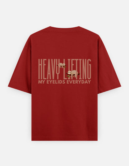 Red – Sloth Spirit Animal Oversized Tee