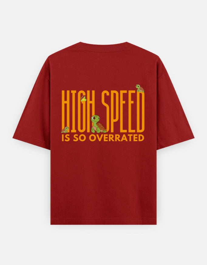 Red – Tortoise Spirit Animal Oversized Tee