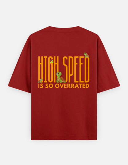 Red – Tortoise Spirit Animal Oversized Tee