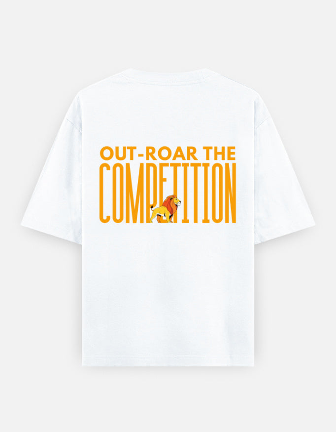 White – Lion Spirit Animal Oversized Tee