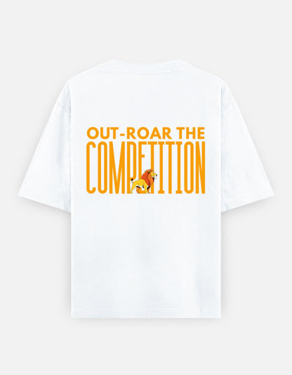 White – Lion Spirit Animal Oversized Tee