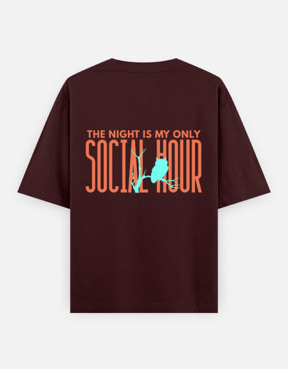 Maroon – Owl Spirit Animal Oversized Tee