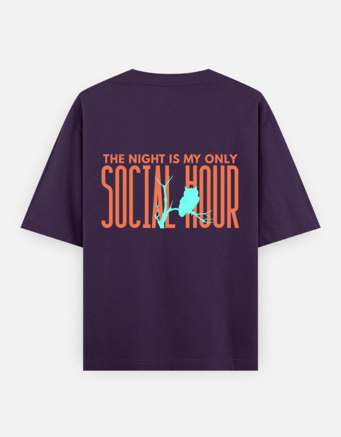 Purple – Owl Spirit Animal Oversized Tee