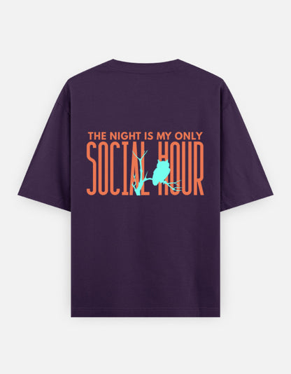 Purple – Owl Spirit Animal Oversized Tee