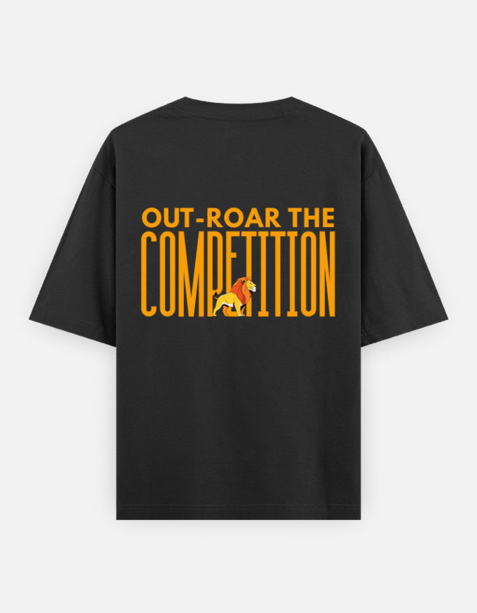Black – Lion Spirit Animal Oversized Tee
