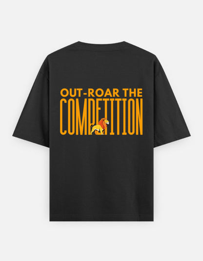 Black – Lion Spirit Animal Oversized Tee