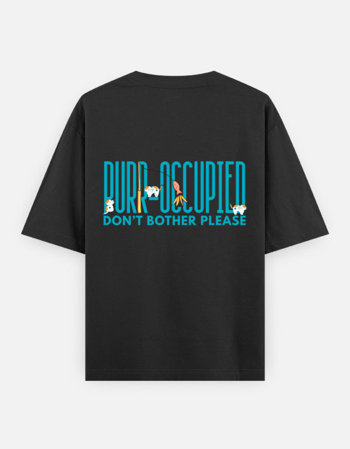 Black – Cat Spirit Animal Oversized Tee