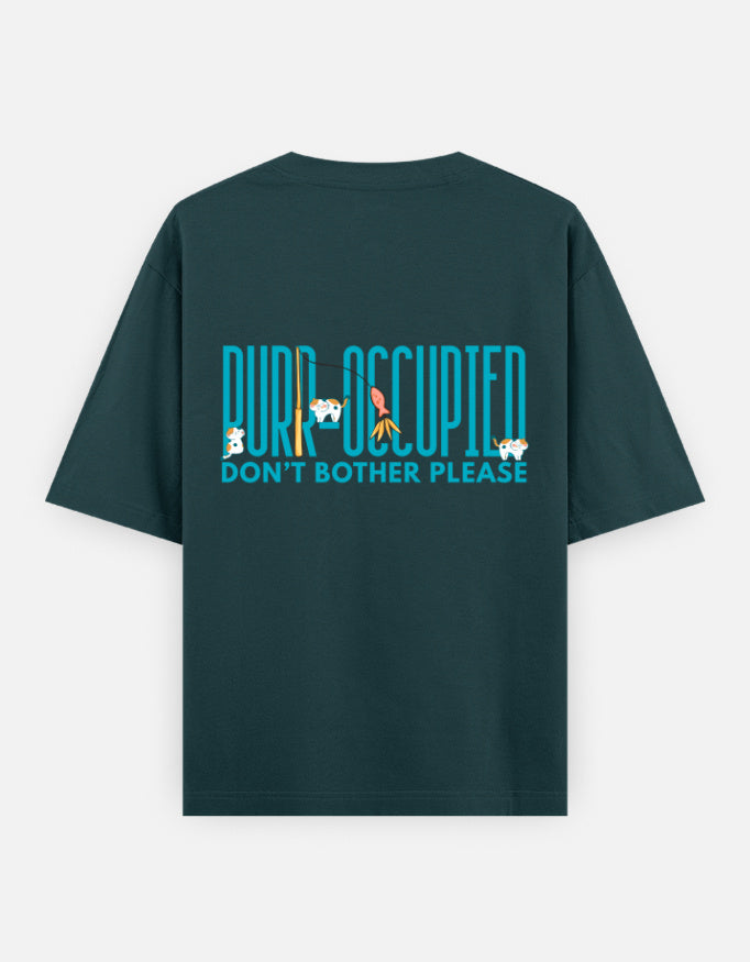 Petrol Blue – Cat Spirit Animal Oversized Tee