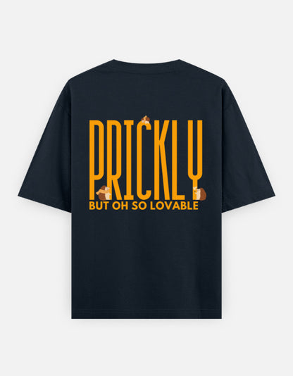 Prickly But Lovable oversized t-shirt back design — Prickly But Oh So Lovable — Navy Blue unisex cotton tee | StyleUp.Today