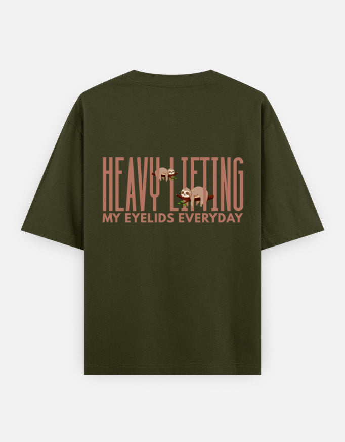 Olive Green – Sloth Spirit Animal Oversized Tee