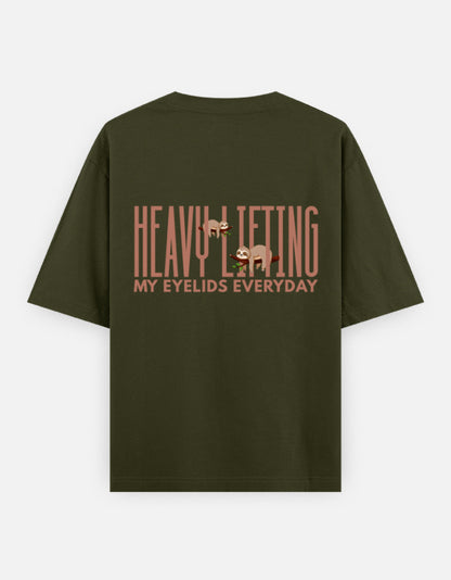 Olive Green – Sloth Spirit Animal Oversized Tee