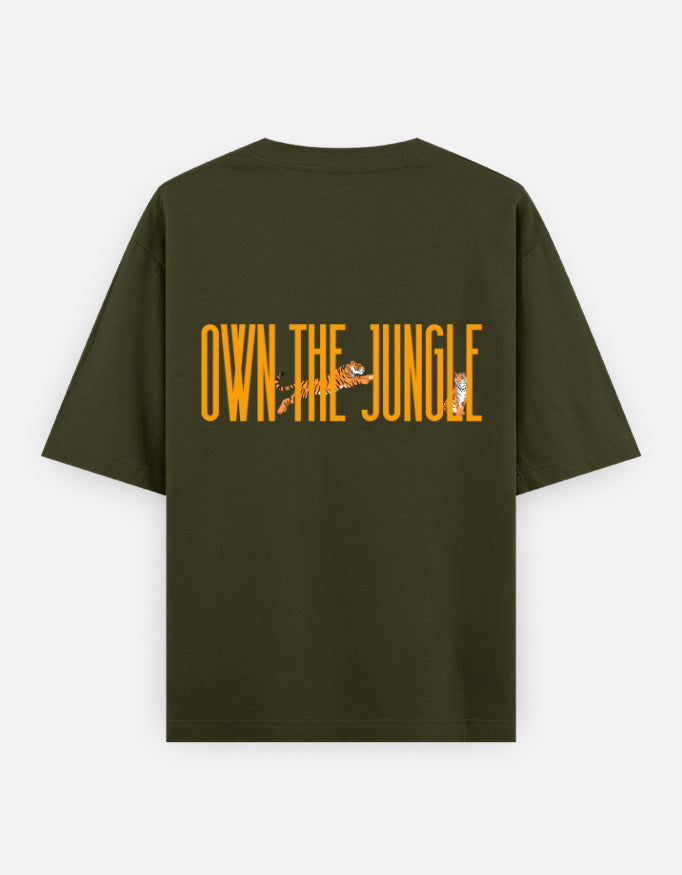Olive Green – Tiger Spirit Animal Oversized Tee