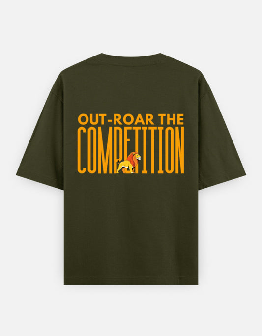 Olive Green – Lion Spirit Animal Oversized Tee