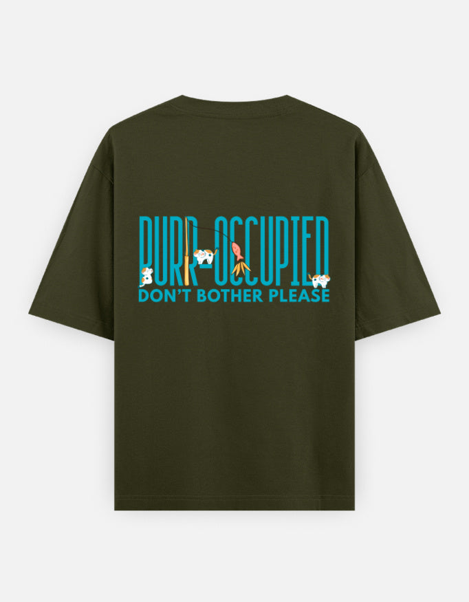 Olive Green – Cat Spirit Animal Oversized Tee