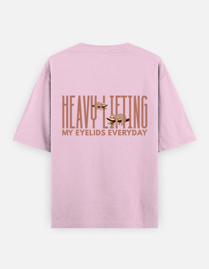 Light Baby Pink – Sloth Spirit Animal Oversized Tee