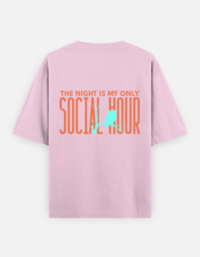 Light Baby Pink – Owl Spirit Animal Oversized Tee