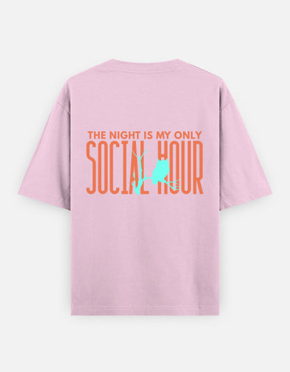 Light Baby Pink – Owl Spirit Animal Oversized Tee