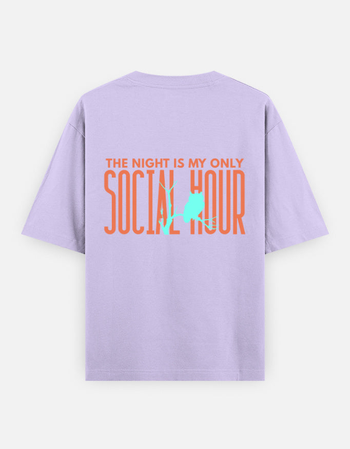 Lavender – Owl Spirit Animal Oversized Tee