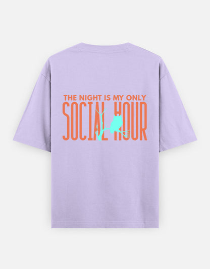 Lavender – Owl Spirit Animal Oversized Tee