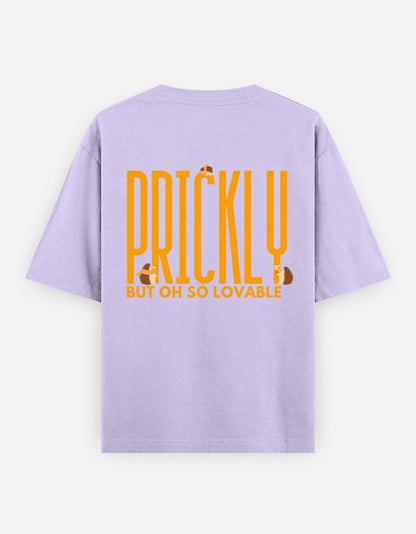Prickly But Lovable oversized t-shirt back design — Prickly But Oh So Lovable — Lavender unisex cotton tee | StyleUp.Today