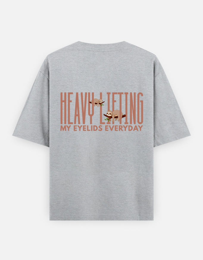Grey Melange – Sloth Spirit Animal Oversized Tee