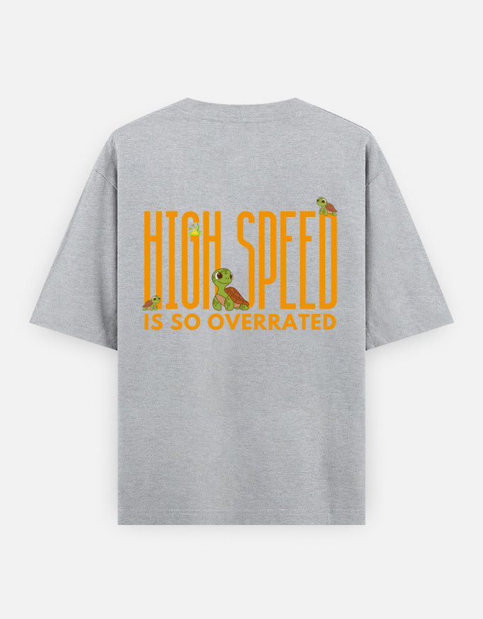 Grey Melange – Tortoise Spirit Animal Oversized Tee