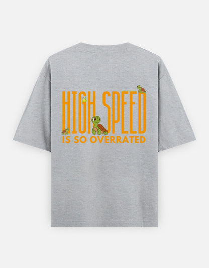 Grey Melange – Tortoise Spirit Animal Oversized Tee