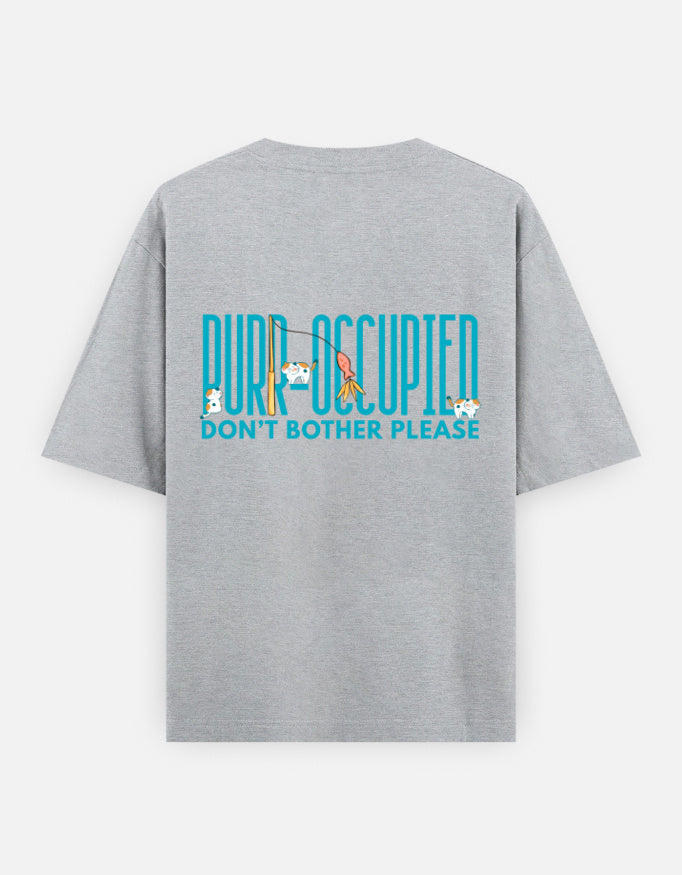 Grey Melange – Cat Spirit Animal Oversized Tee