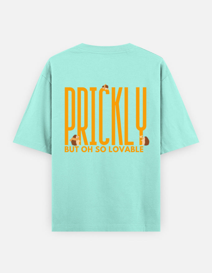 Prickly But Lovable oversized t-shirt back design — Prickly But Oh So Lovable — Mint unisex cotton tee | StyleUp.Today