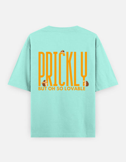 Prickly But Lovable oversized t-shirt back design — Prickly But Oh So Lovable — Mint unisex cotton tee | StyleUp.Today