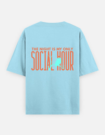 Baby Blue – Owl Spirit Animal Oversized Tee