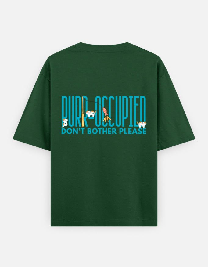 Bottle Green – Cat Spirit Animal Oversized Tee