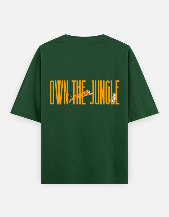 Bottle Green – Tiger Spirit Animal Oversized Tee