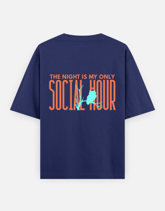 Royal Blue – Owl Spirit Animal Oversized Tee