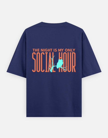 Royal Blue – Owl Spirit Animal Oversized Tee