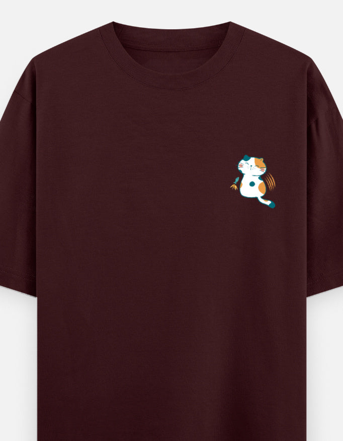 Maroon – Cat Spirit Animal Oversized Tee