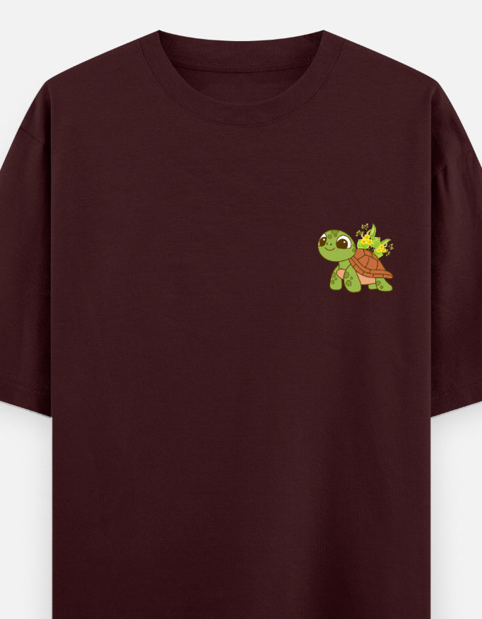 Maroon – Tortoise Spirit Animal Oversized Tee