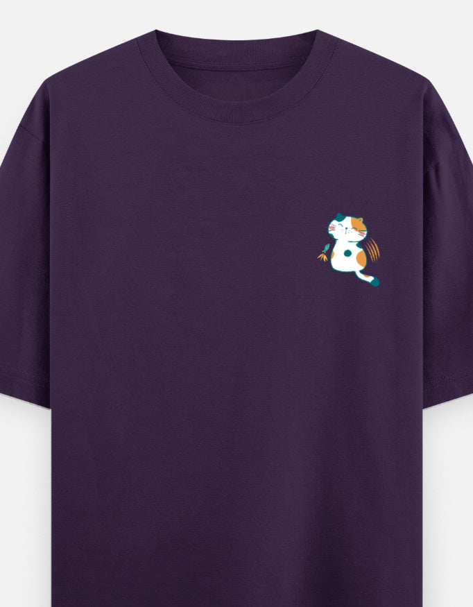 Purple – Cat Spirit Animal Oversized Tee