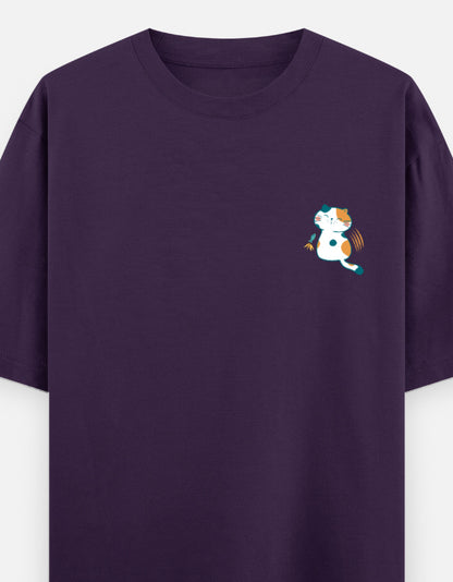 Purple – Cat Spirit Animal Oversized Tee