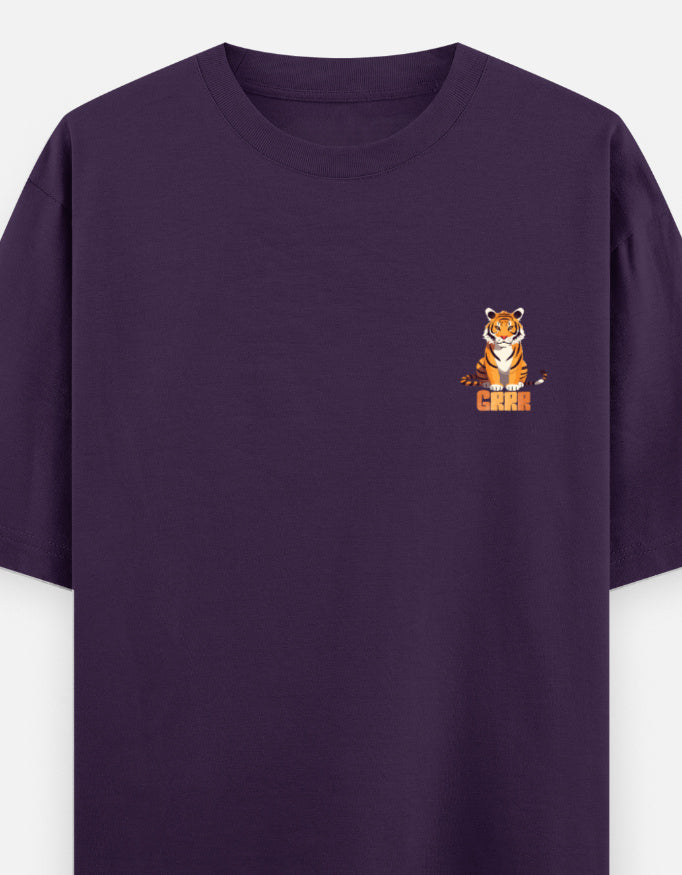 Purple – Tiger Spirit Animal Oversized Tee