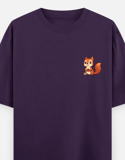Purple – Squirrel Spirit Animal Oversized Tee