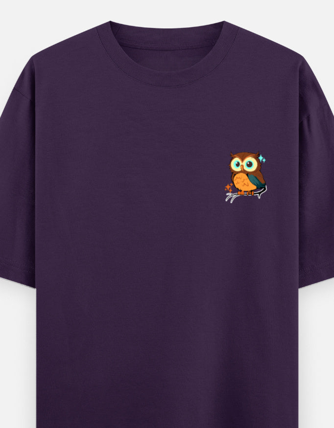 Purple – Owl Spirit Animal Oversized Tee