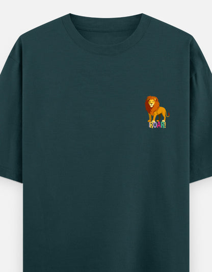 Petrol Blue – Lion Spirit Animal Oversized Tee