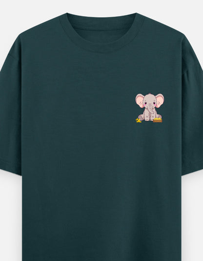 Ivory League oversized t-shirt front pocket print — Petrol Blue drop-shoulder unisex tee | StyleUp.Today