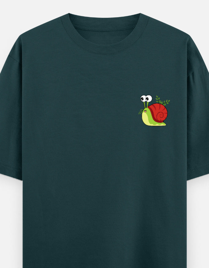 Petrol Blue – Snail Spirit Animal Oversized Tee