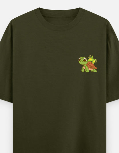 Olive Green – Tortoise Spirit Animal Oversized Tee