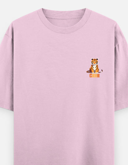 Light Baby Pink – Tiger Spirit Animal Oversized Tee